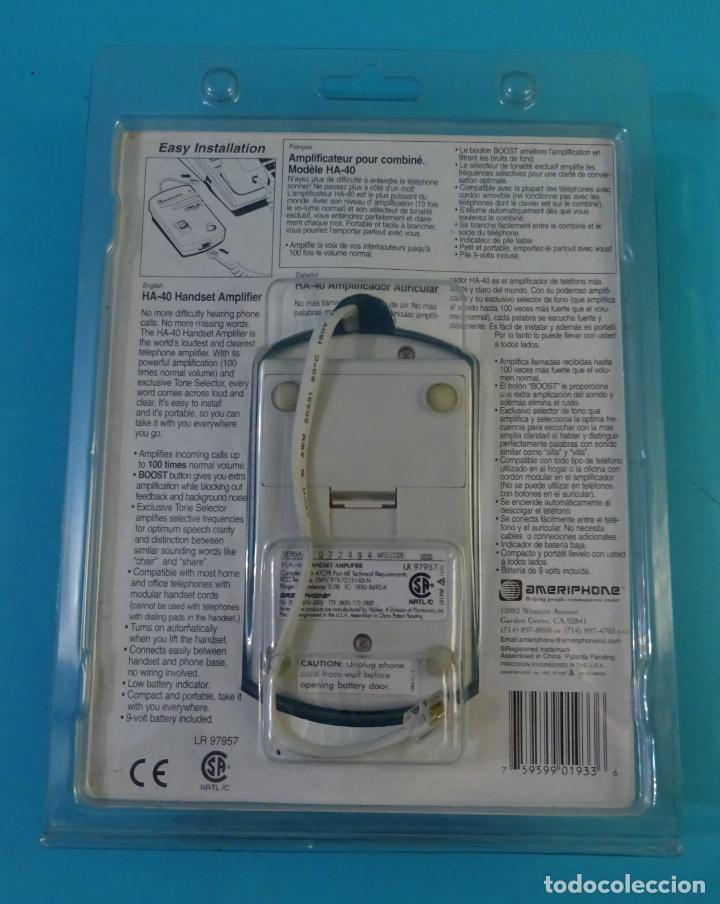 Segunda mano: AMPLIFICADOR DE TEL&Eacute;FONO AMERIPHONE HA-40 - Foto 2