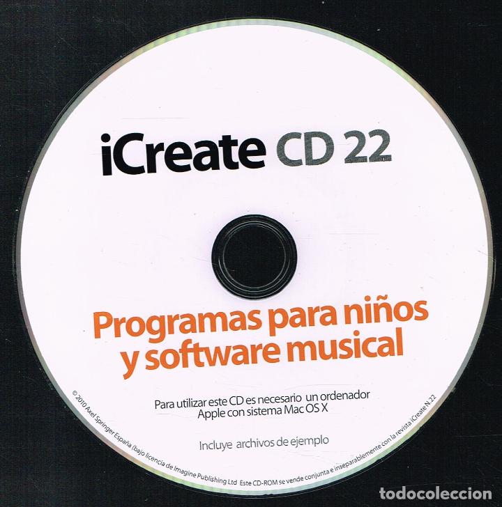 Segunda mano: ICREATE - PROGRAMAS PARA NI&Ntilde;OS Y SOFTWARE MUSICAL - CD 22 - Foto 1