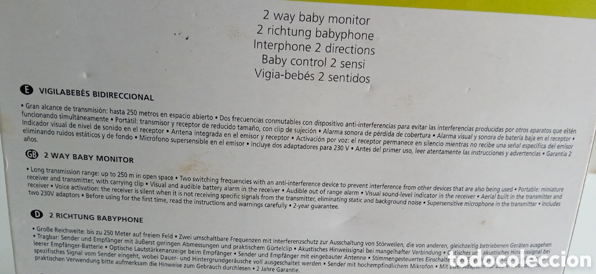 Segunda mano: Aparatos vigilabebes bidireccional de JANE, funciona perfectamente. - Foto 5