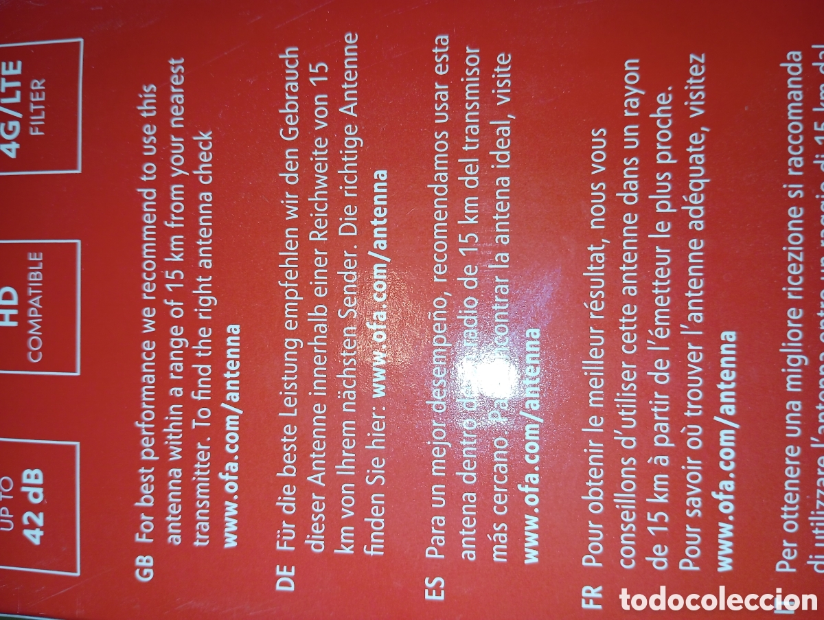 Segunda mano: Antena inal&aacute;mbrica TV nueva - Foto 3