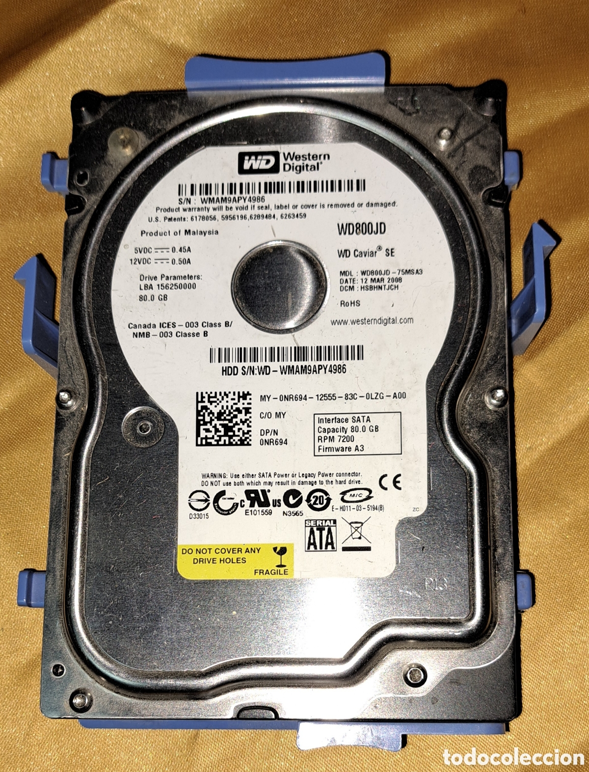 Segunda mano: DISCO DURO WESTERN DIGITAL GB 80 WD800JD - Foto 1