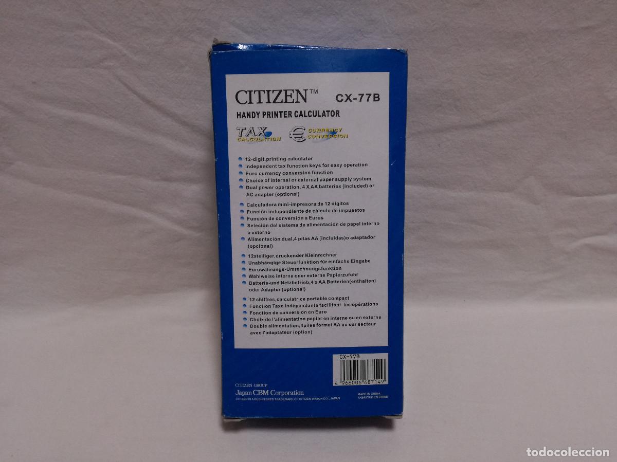 Segunda mano: CALCULADORA CON IMPRESORA CITIZEN CX-77B (FUNCIONA) - Foto 5