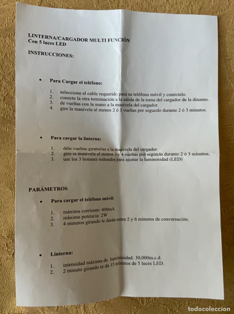 Segunda mano: LINTERNA CARGADOR MULTIFUNCION, DE TEL&Eacute;FONO Y DE LINTERNA - Foto 11
