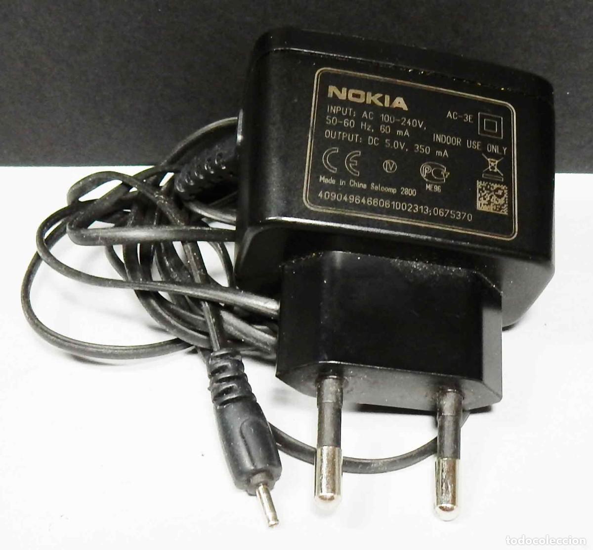 Segunda mano: Cargador NOKIA AC-3E - clavija 2 mm - Foto 1