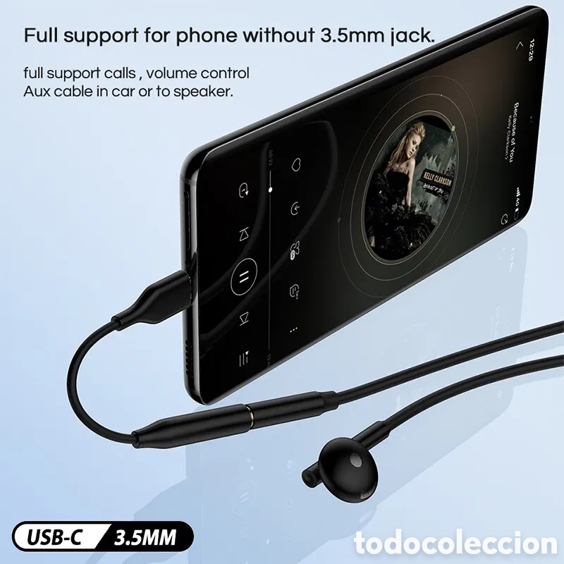 Segunda mano: Cable Aux adaptador Jack tipo C entrada auriculare - Foto 3