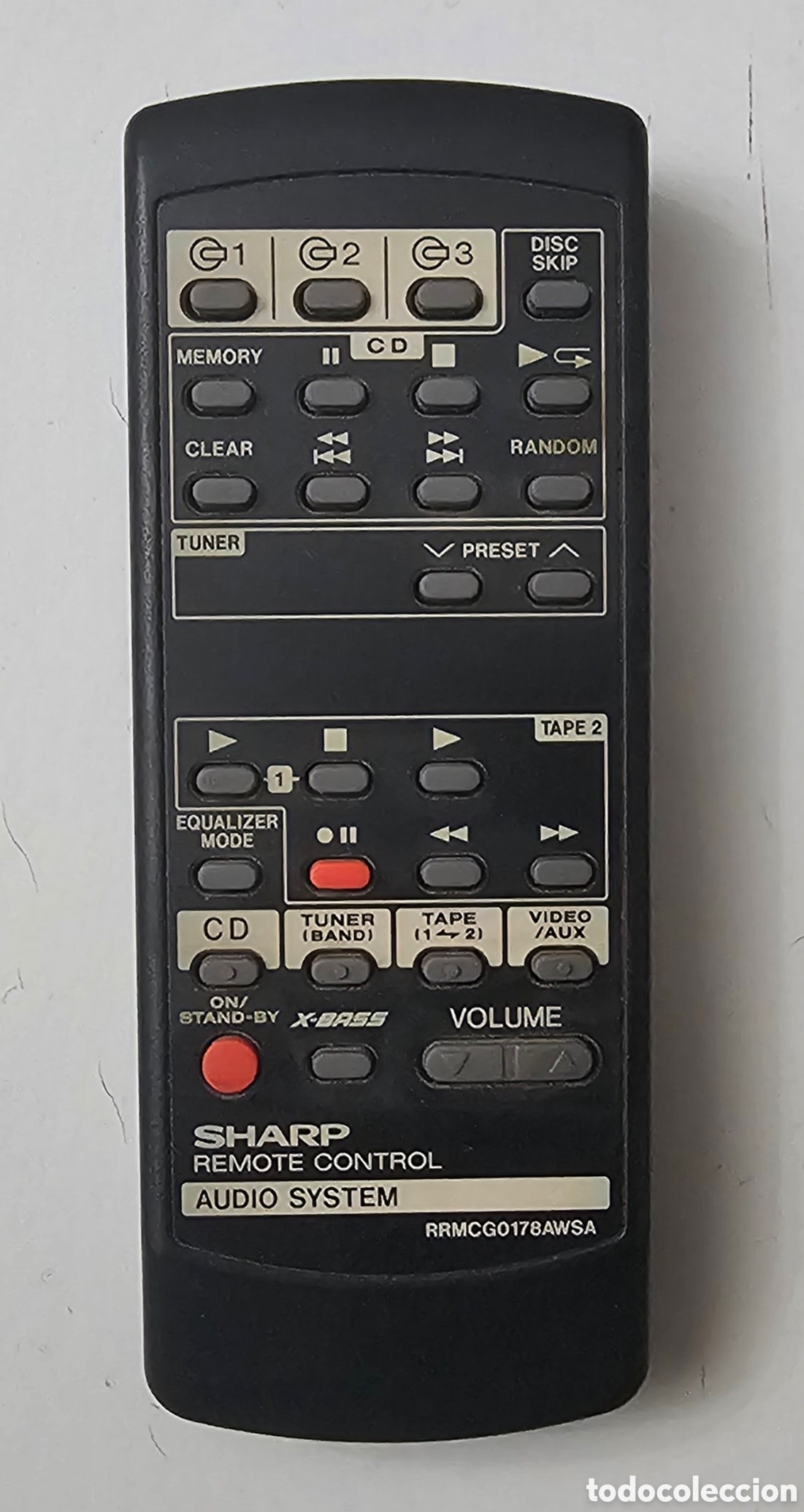 Segunda mano: MANDO A DISTANCIA SHARP REMOTE CONTROL AUDIO SYSTEM RRMCG0178AWSA - Foto 1