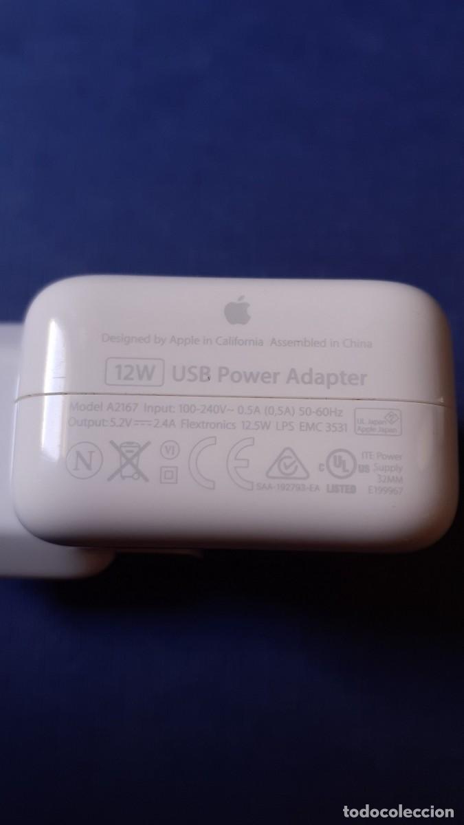 Segunda mano: Cargador Adaptador de Corriente Apple A2167 12W - Foto 4