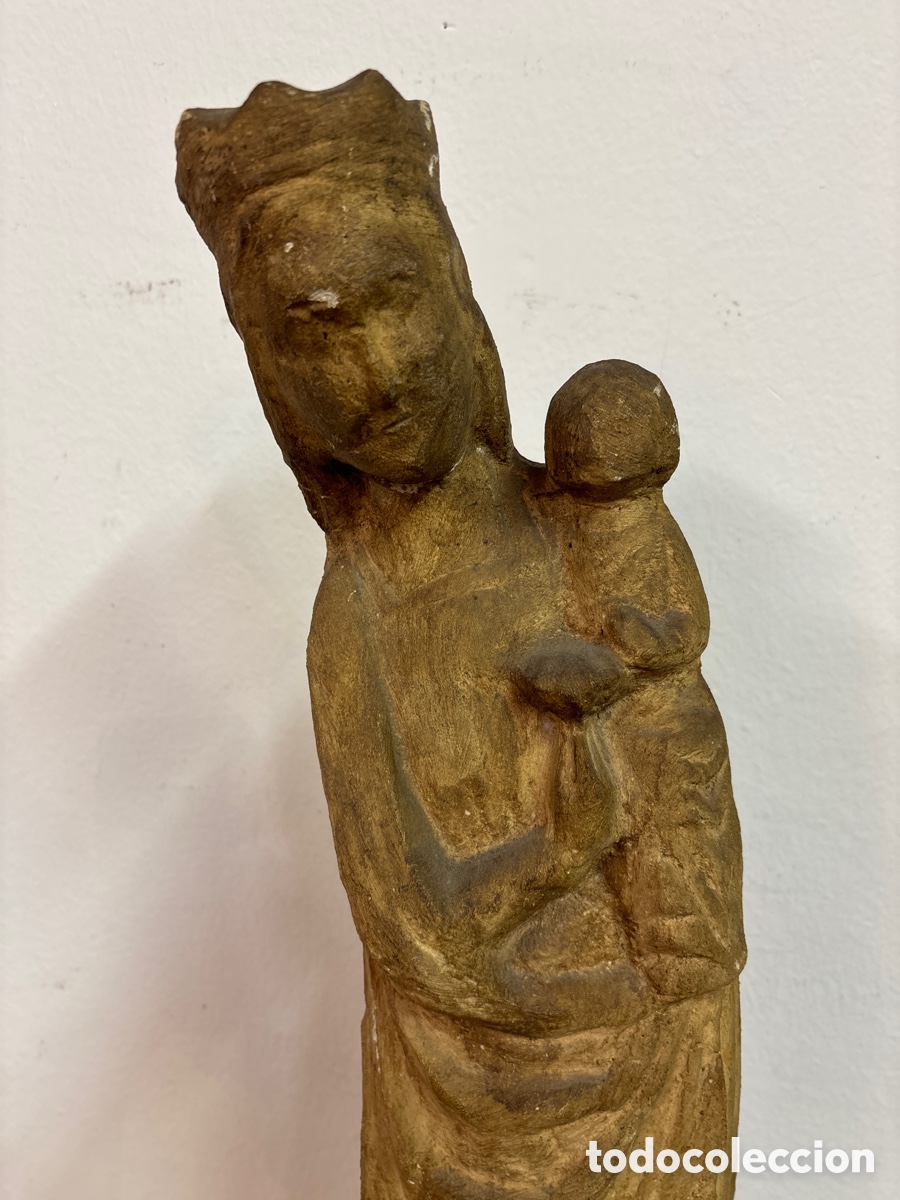 Segunda mano: Virgen con ni&ntilde;o de piedra - Foto 2