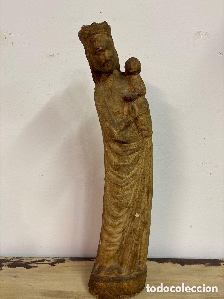 Segunda mano: Virgen con ni&ntilde;o de piedra - Foto 3