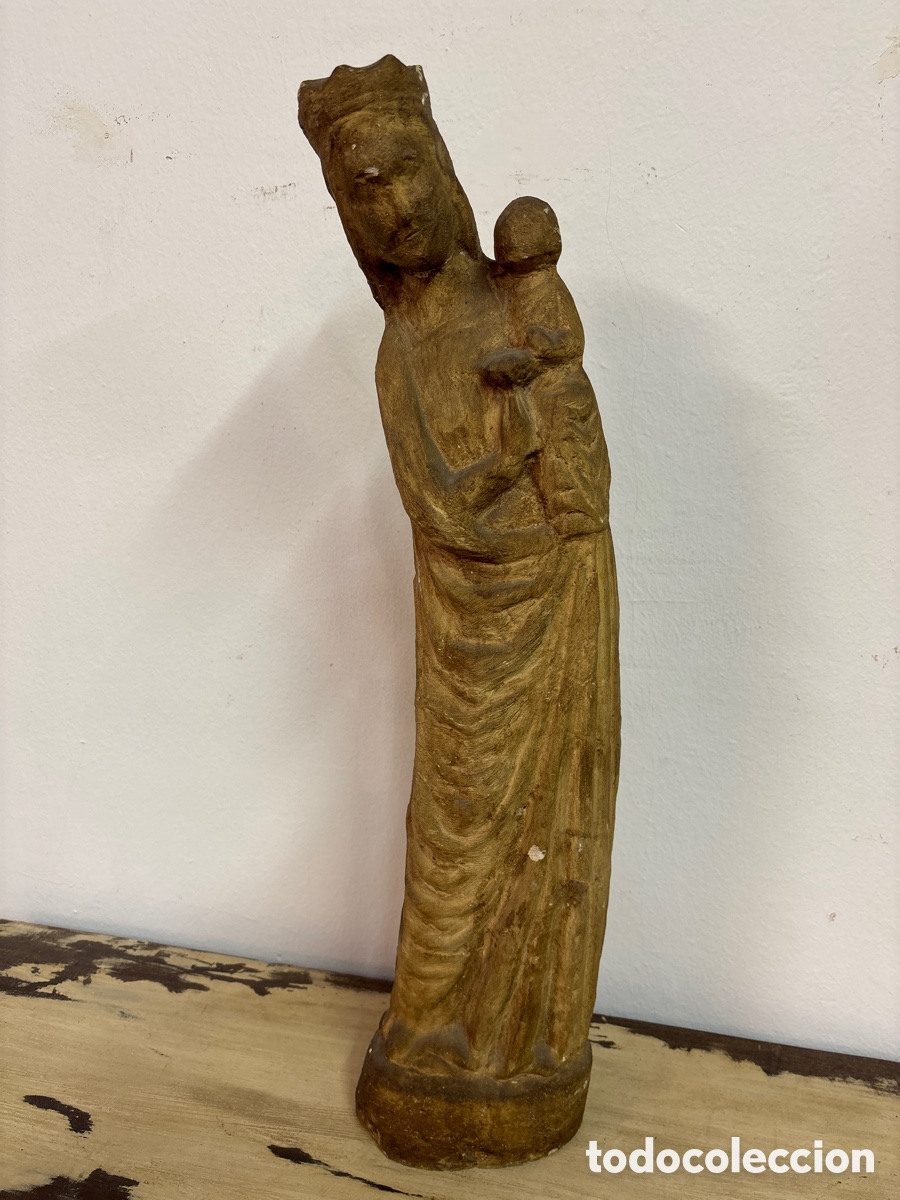 Segunda mano: Virgen con ni&ntilde;o de piedra - Foto 4