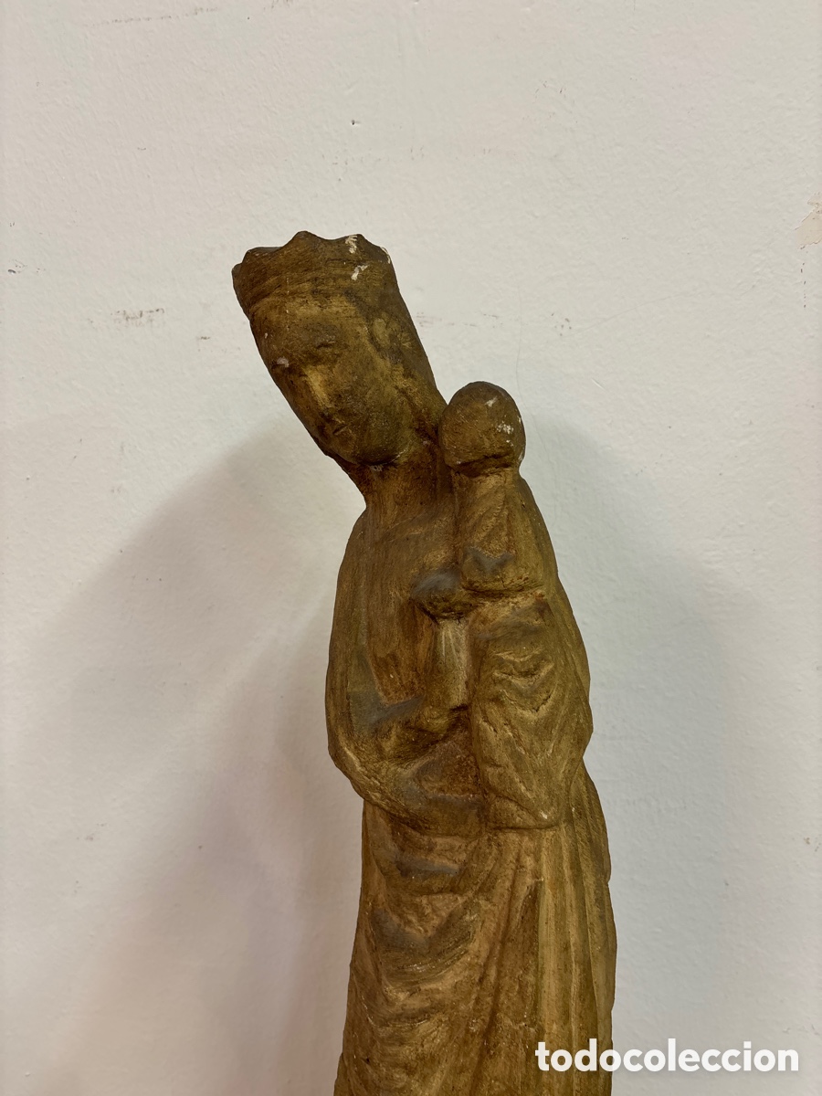 Segunda mano: Virgen con ni&ntilde;o de piedra - Foto 6