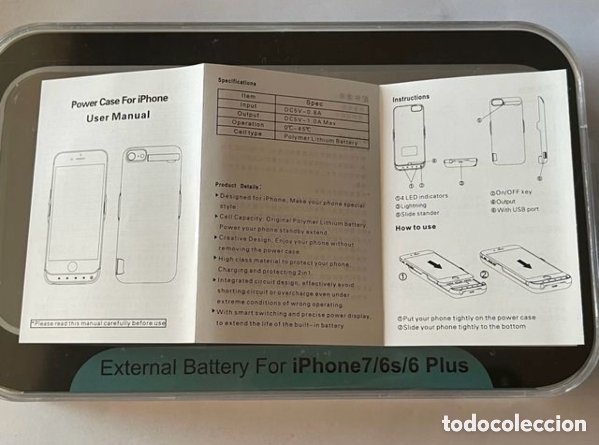 Segunda mano: FUNDA DE DOBLE CARGA 3X1 IPHONE / ANDROID POR USB - Foto 8