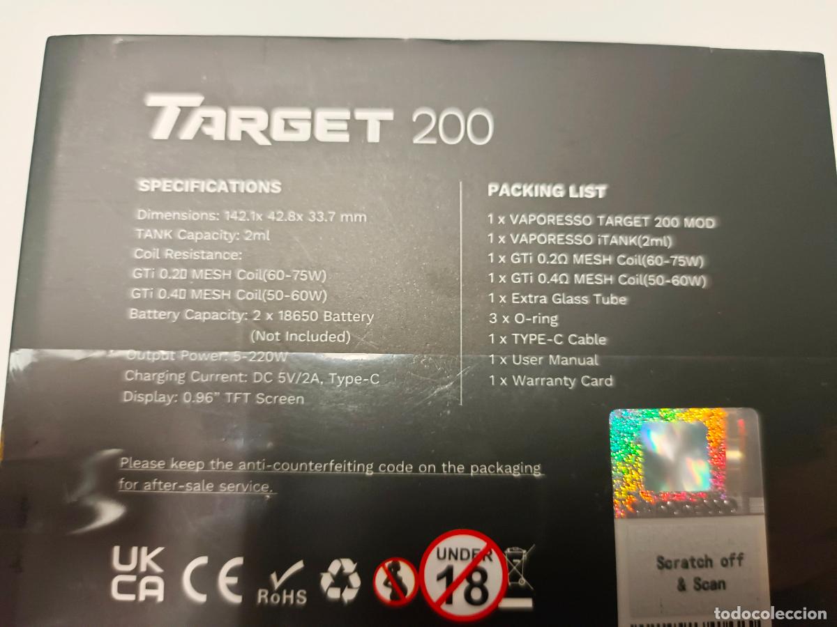 Segunda mano: Vaporesso Target 200 Vapeo Martin - Foto 4