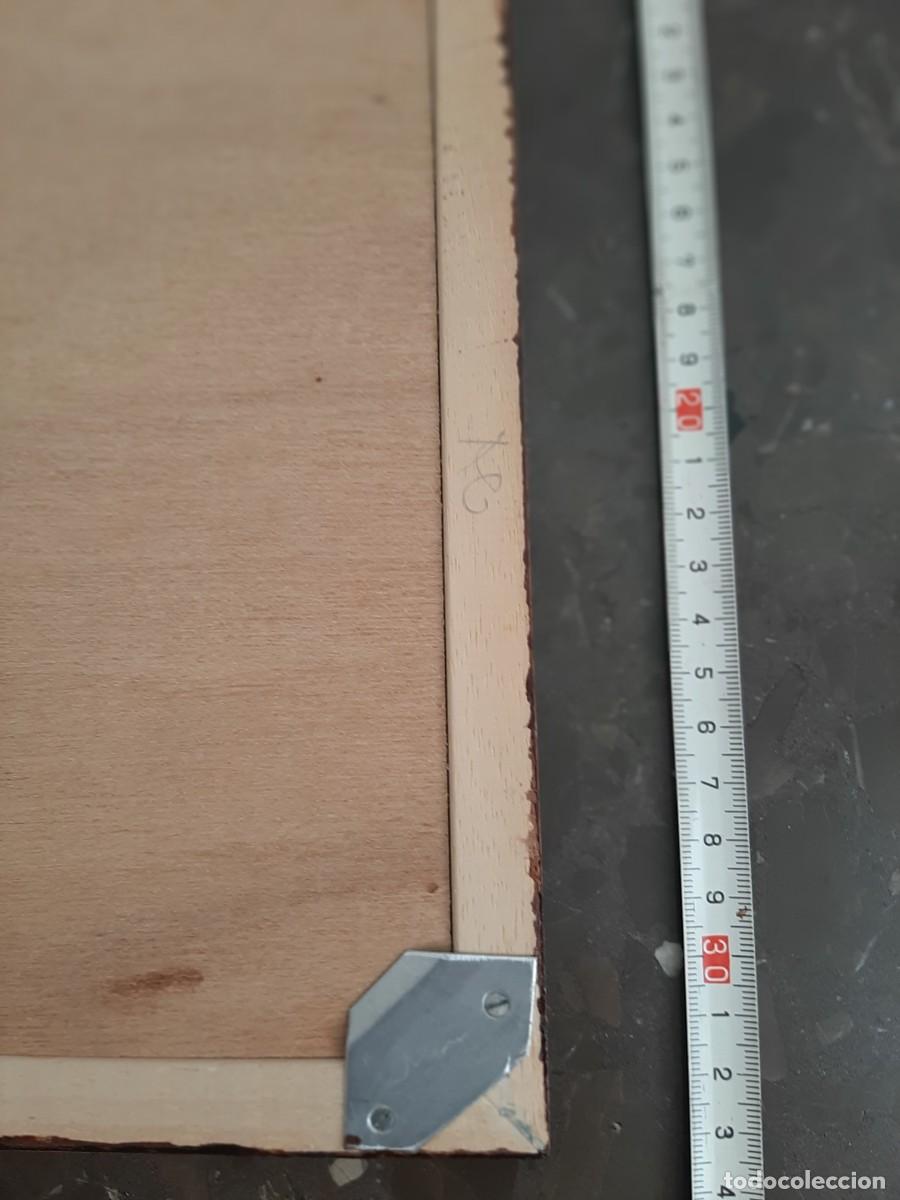 Segunda mano: 3 MARCOS DE MADERA, TRASERA PANEL, PROTECCION METACRILATO TRANSPARENTE. CON LAMINAS - Foto 9