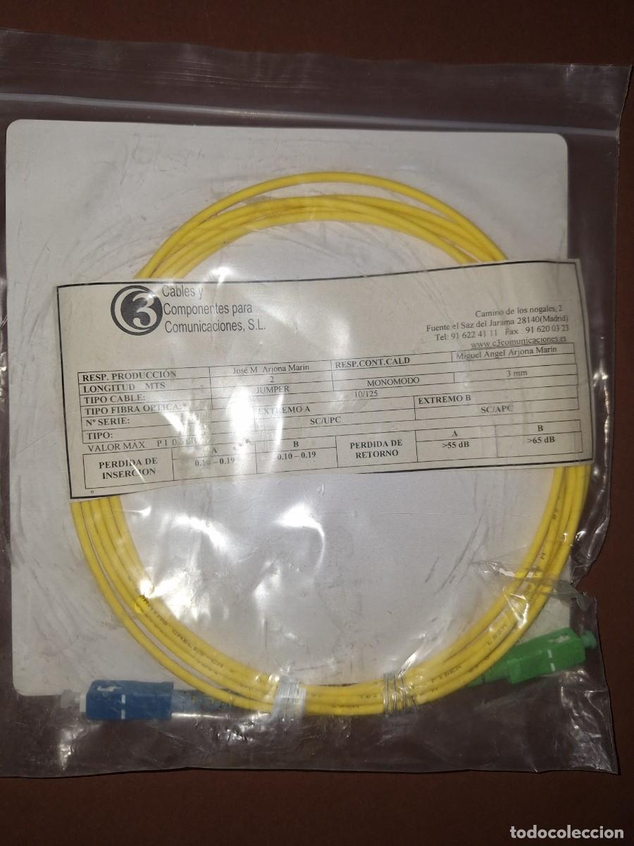 Segunda mano: CABLE DE FIBRA &Oacute;PTICA DE 2 MTS. - Foto 1