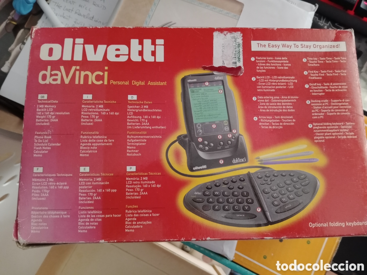 Segunda mano: Olivetti DaVinci Agenda electr&oacute;nica-PDA-Sin teclado(no correspondia en esta caja)
