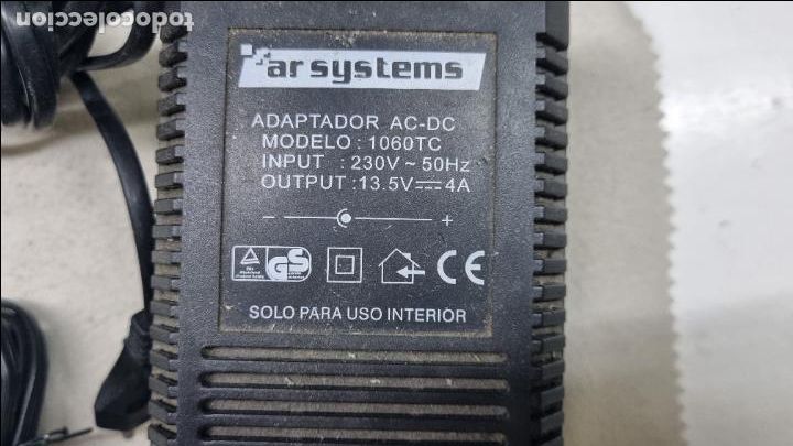 Segunda mano: Transformador, adaptador AR systems Modelo 1060TC - 13.5V, 4A - Foto 2