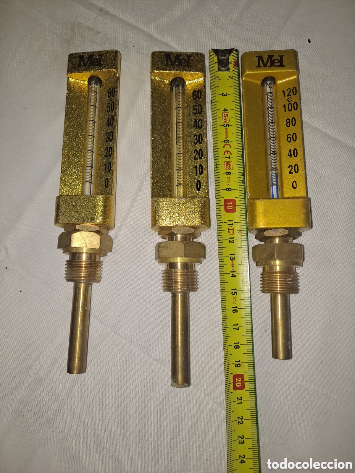 Segunda mano: Lote de term&oacute;metros industrial de bronce nuevos - Foto 2
