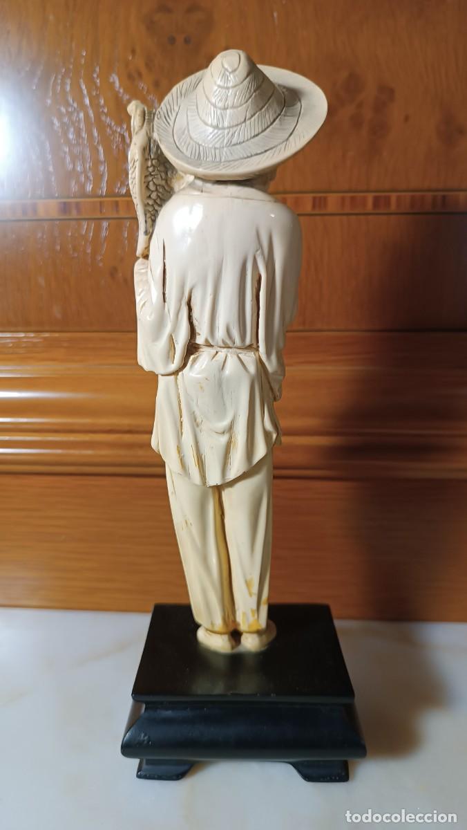 Segunda mano: Figura oriental pescador - Foto 3