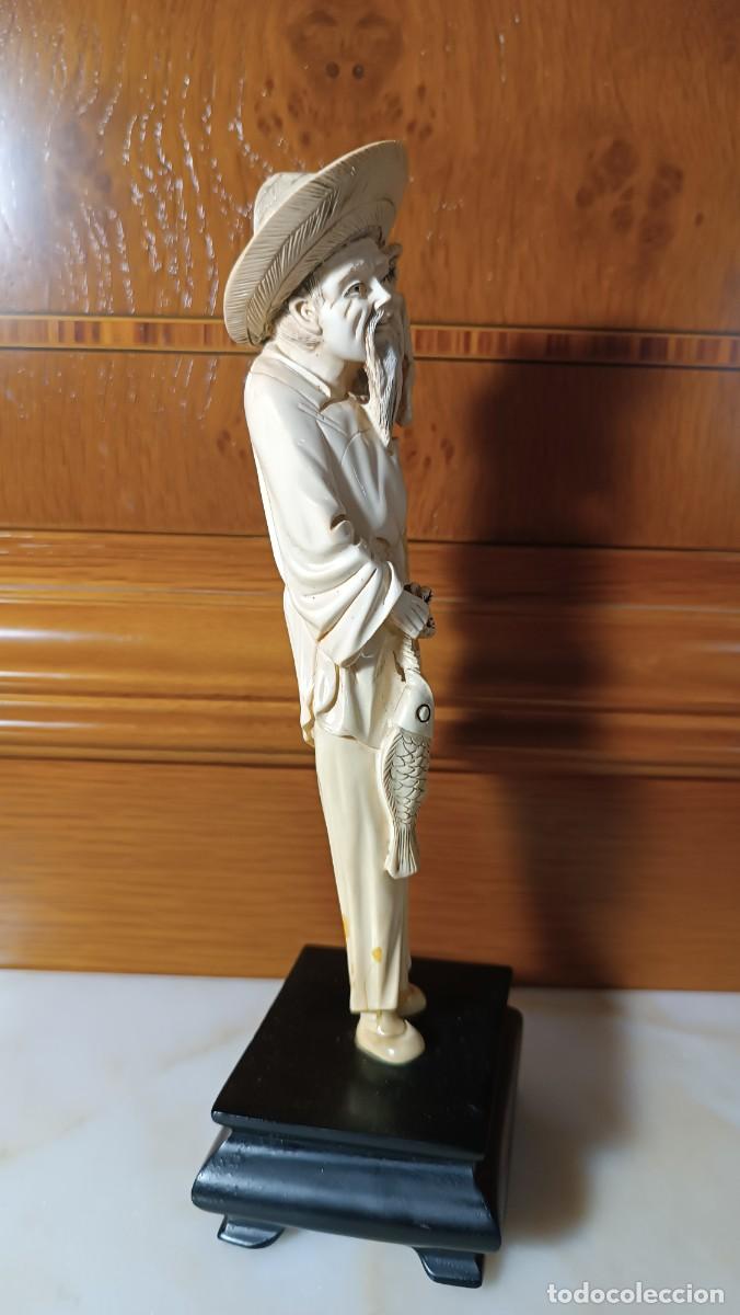 Segunda mano: Figura oriental pescador - Foto 4