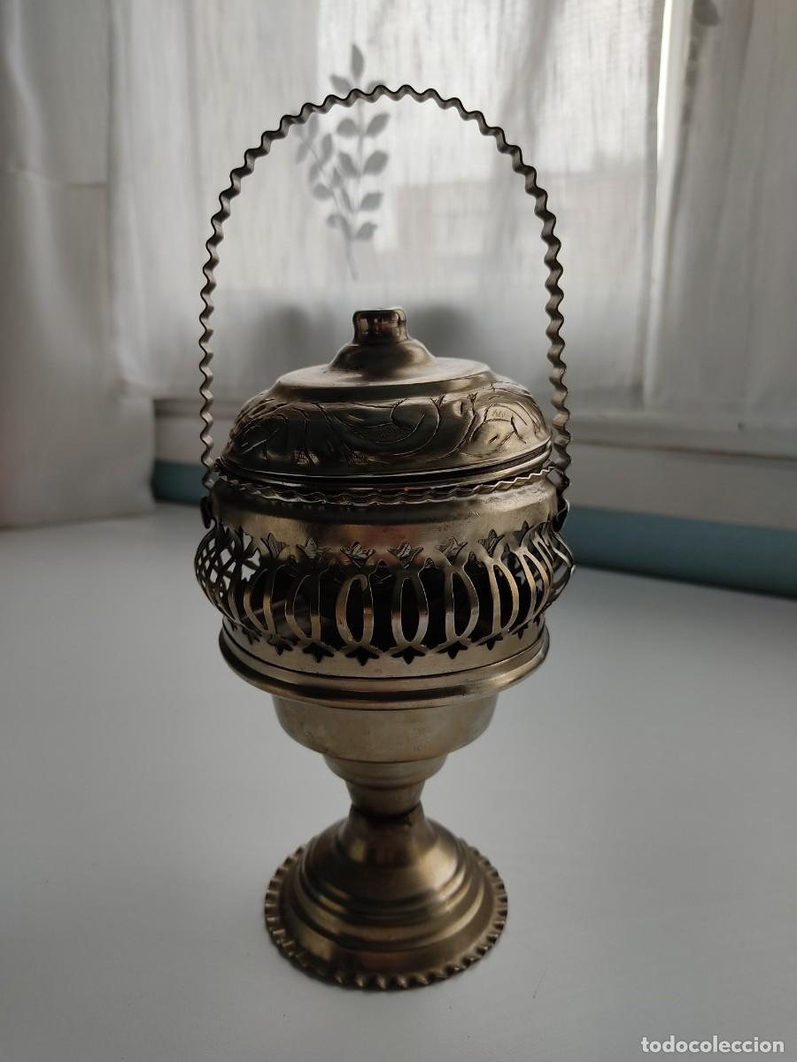 Segunda mano: Tetera &aacute;rabe. Cobre con ba&ntilde;o de alpaca. - Foto 4