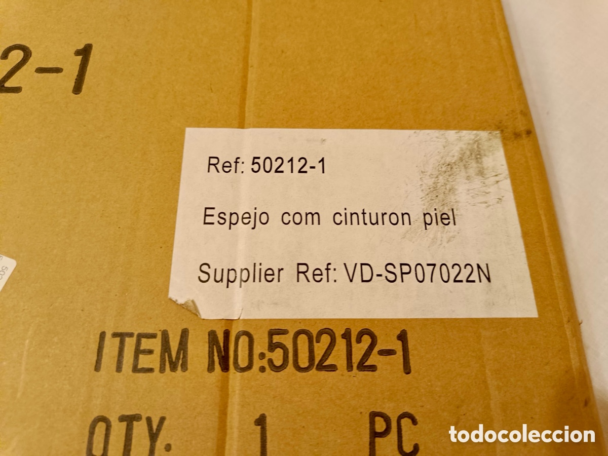 Segunda mano: Espejo de pared de piel marr&oacute;n - Foto 10
