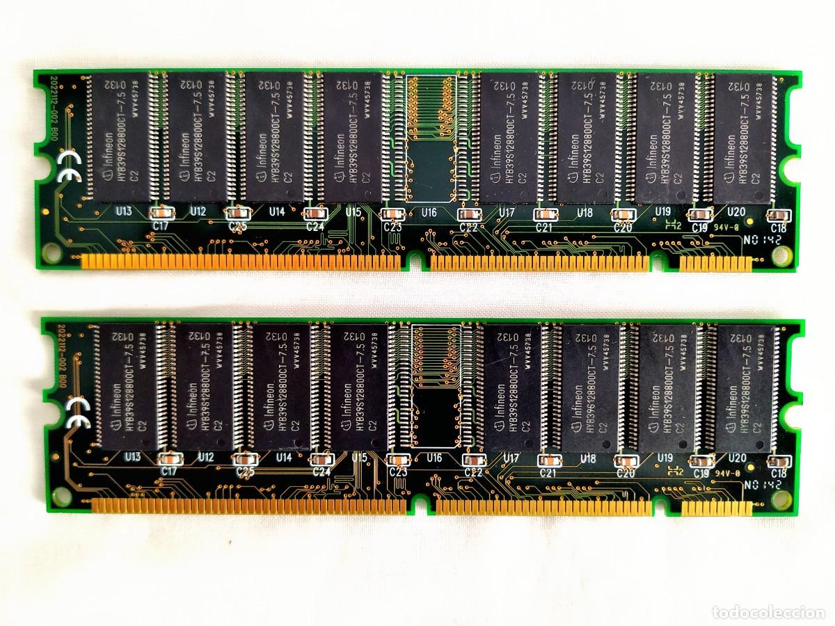 Segunda mano: INFORM&Aacute;TICA RETRO - DOS M&Oacute;DULOS MEMORIA RAM 256 / 133 - Foto 2