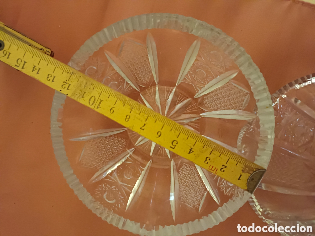 Segunda mano: 6 cuencos de cristal tallado - Foto 2