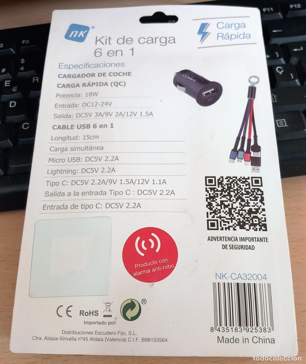 Segunda mano: KIT CARGADOR COCHE. IPHONE Y SMARTPHONE - Foto 2