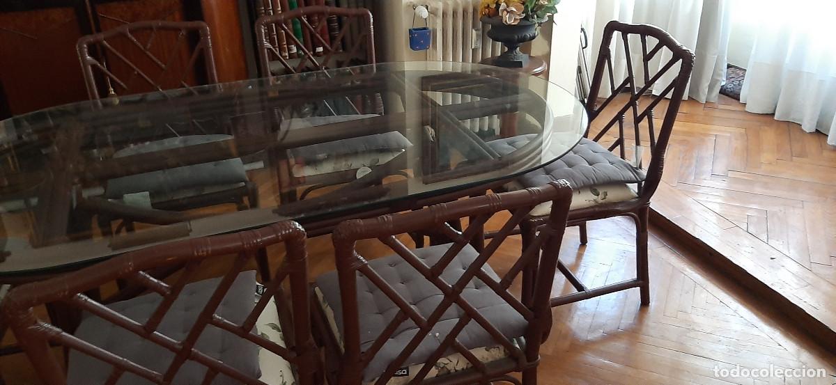 Segunda mano: Mesa comedor cristal 6 plazas con sillas - Foto 3