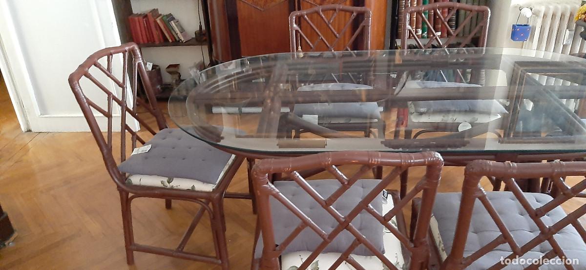 Segunda mano: Mesa comedor cristal 6 plazas con sillas - Foto 4