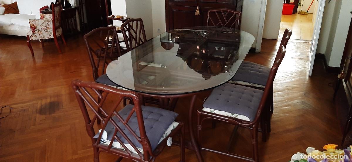 Segunda mano: Mesa comedor cristal 6 plazas con sillas - Foto 5