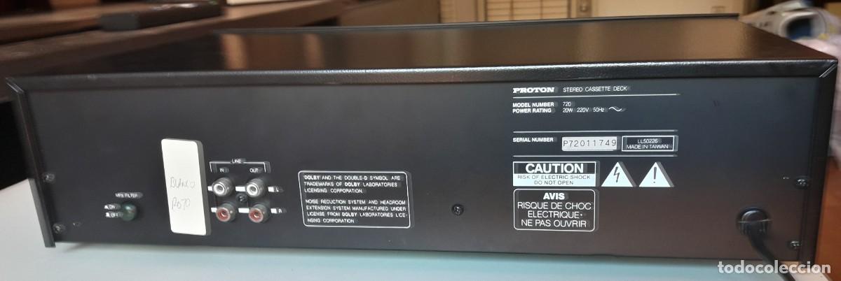 Segunda mano: PLETINA DE LA MARCA &rdquo;PROTON&rdquo; MODELO 720 STEREO CASSETTE DECK, AUDIO DOLBY - Foto 10