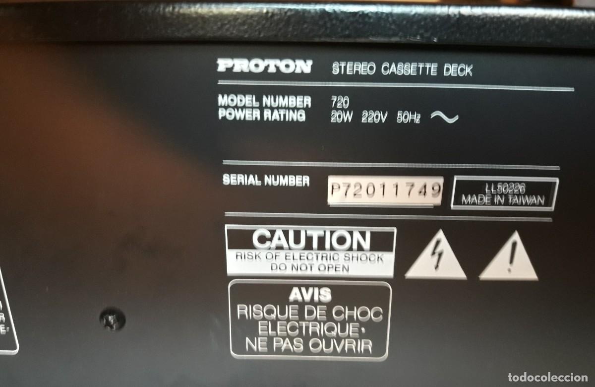 Segunda mano: PLETINA DE LA MARCA &rdquo;PROTON&rdquo; MODELO 720 STEREO CASSETTE DECK, AUDIO DOLBY - Foto 12
