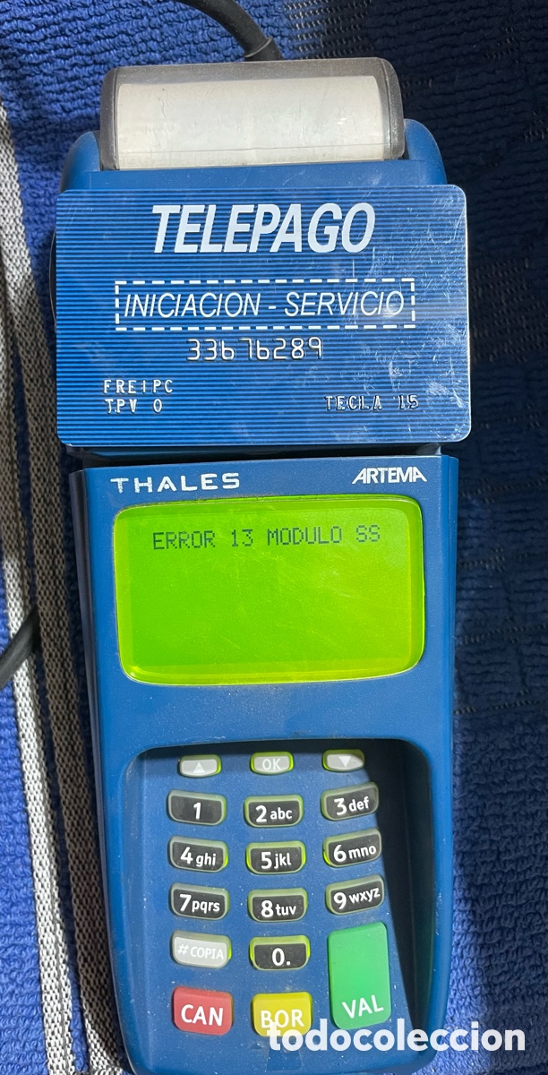 Segunda mano: Dat&aacute;fono Thales Telepago TPV + Cargador + Tarjeta 2010 - Foto 4
