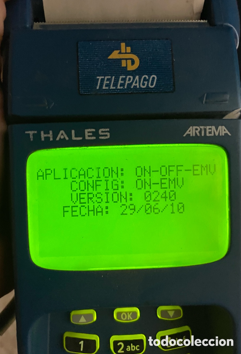 Segunda mano: Dat&aacute;fono Thales Telepago TPV + Cargador + Tarjeta 2010 - Foto 1