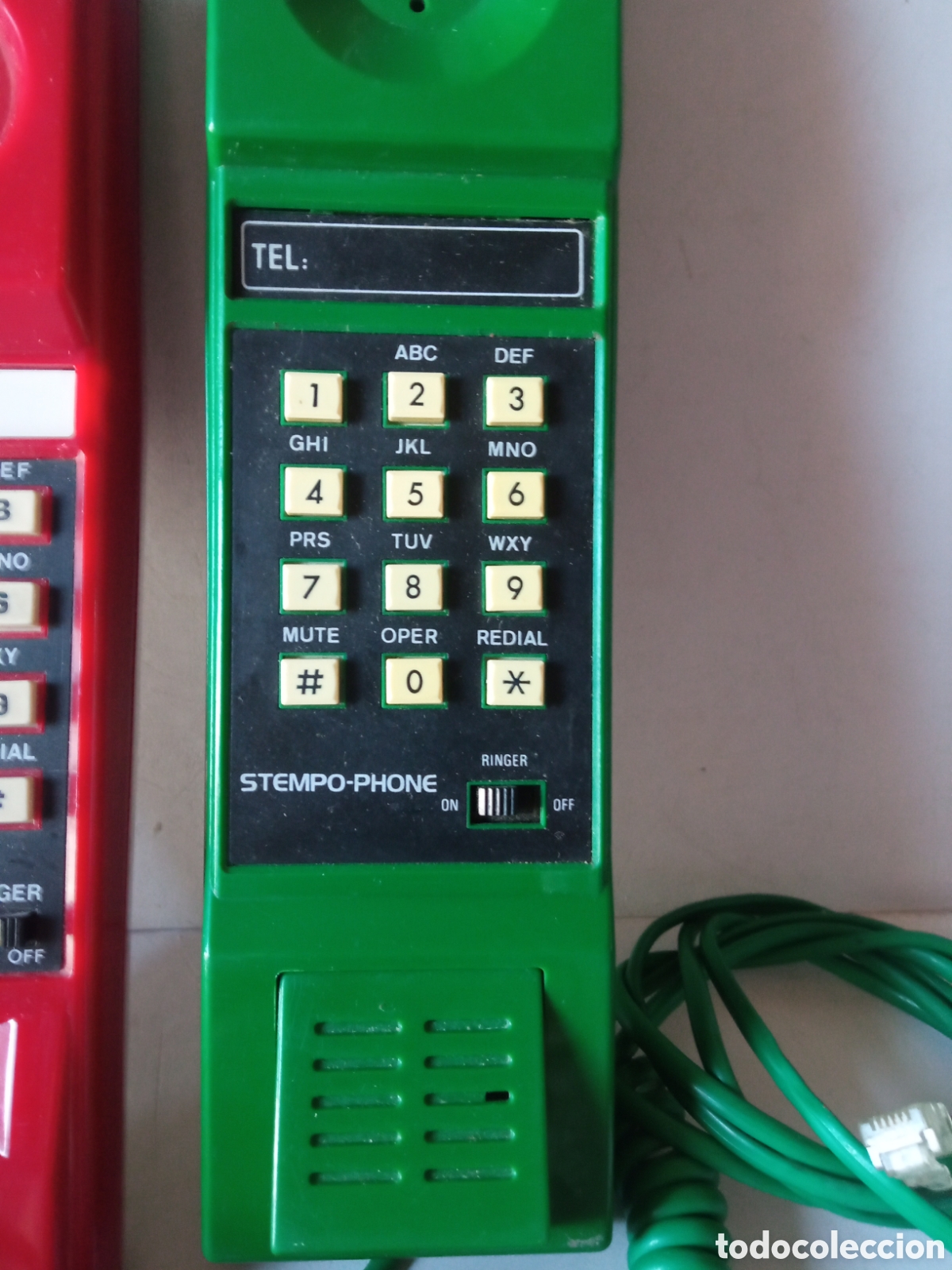 Segunda mano: Tel&eacute;fonos Stempo - Phone bot&oacute;n rojo y verde - Foto 2