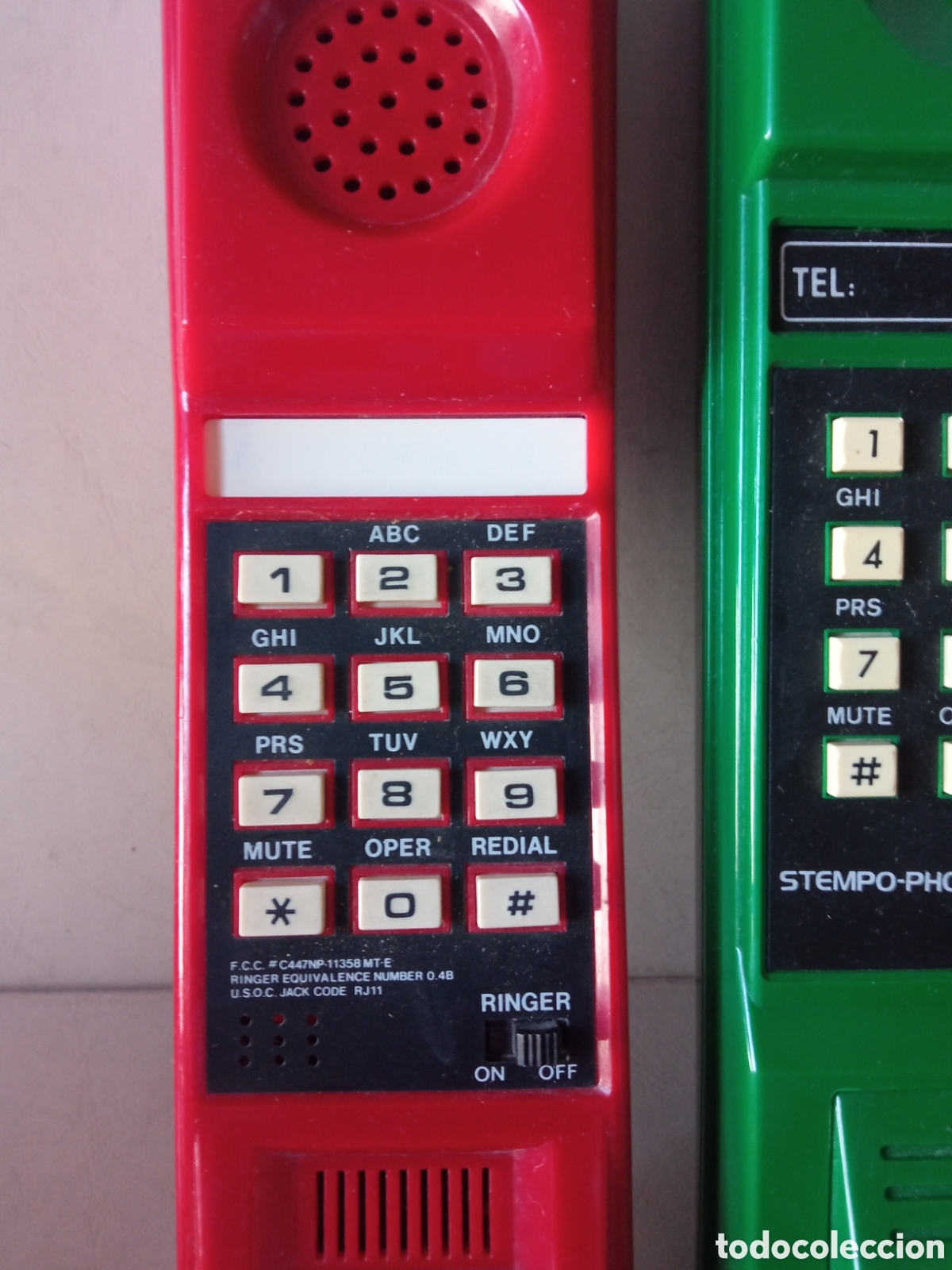 Segunda mano: Tel&eacute;fonos Stempo - Phone bot&oacute;n rojo y verde - Foto 3
