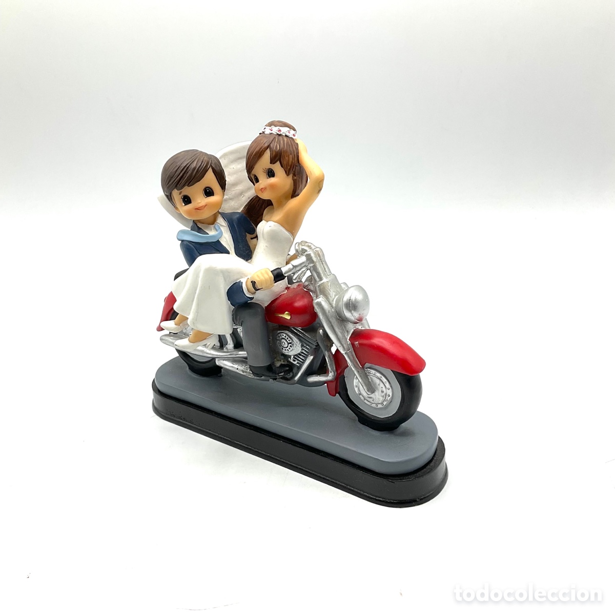 Segunda mano: Figura novios boda en una moto - Foto 2
