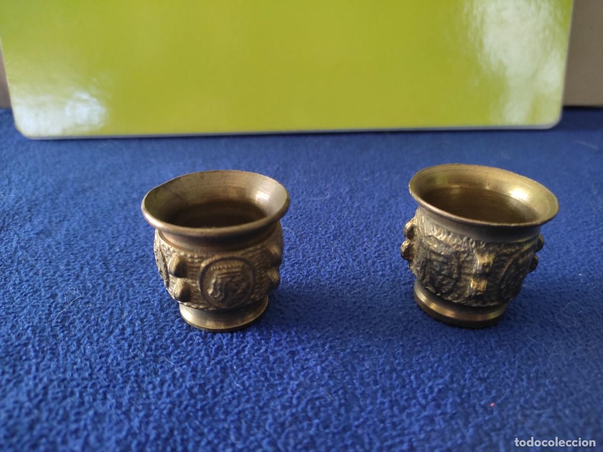 Segunda mano: Pareja de Peque&ntilde;os Almireces-Morteros de Bronce Decoraci&oacute;n - Foto 1