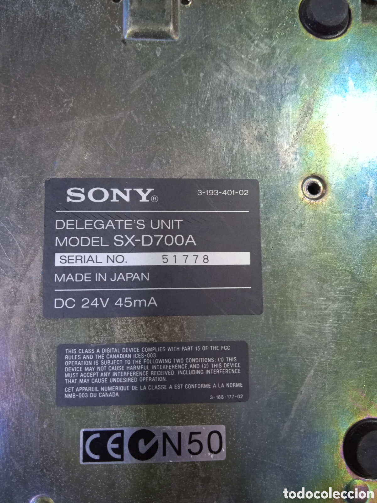 Segunda mano: Sony SX-D700A Delegates unit microfono - Foto 6