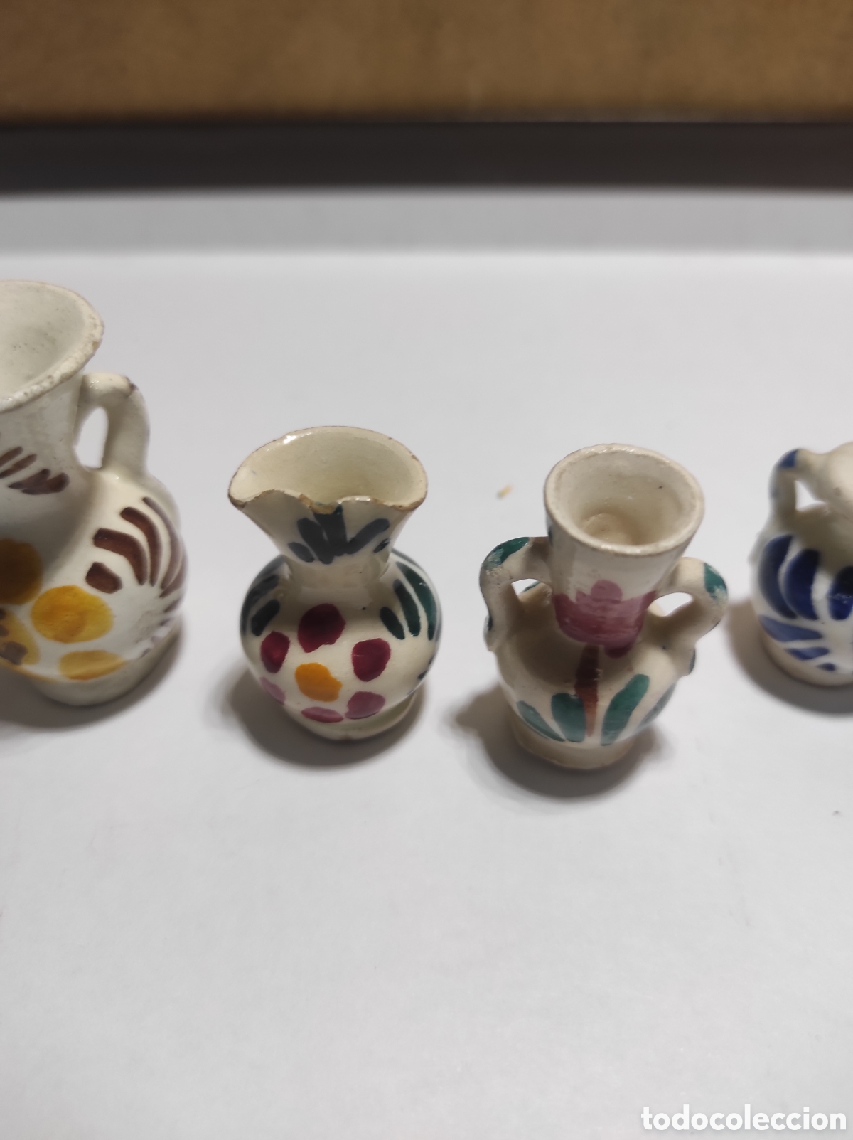 Segunda mano: Lote 7 jarritas miniatura en loza - Foto 3