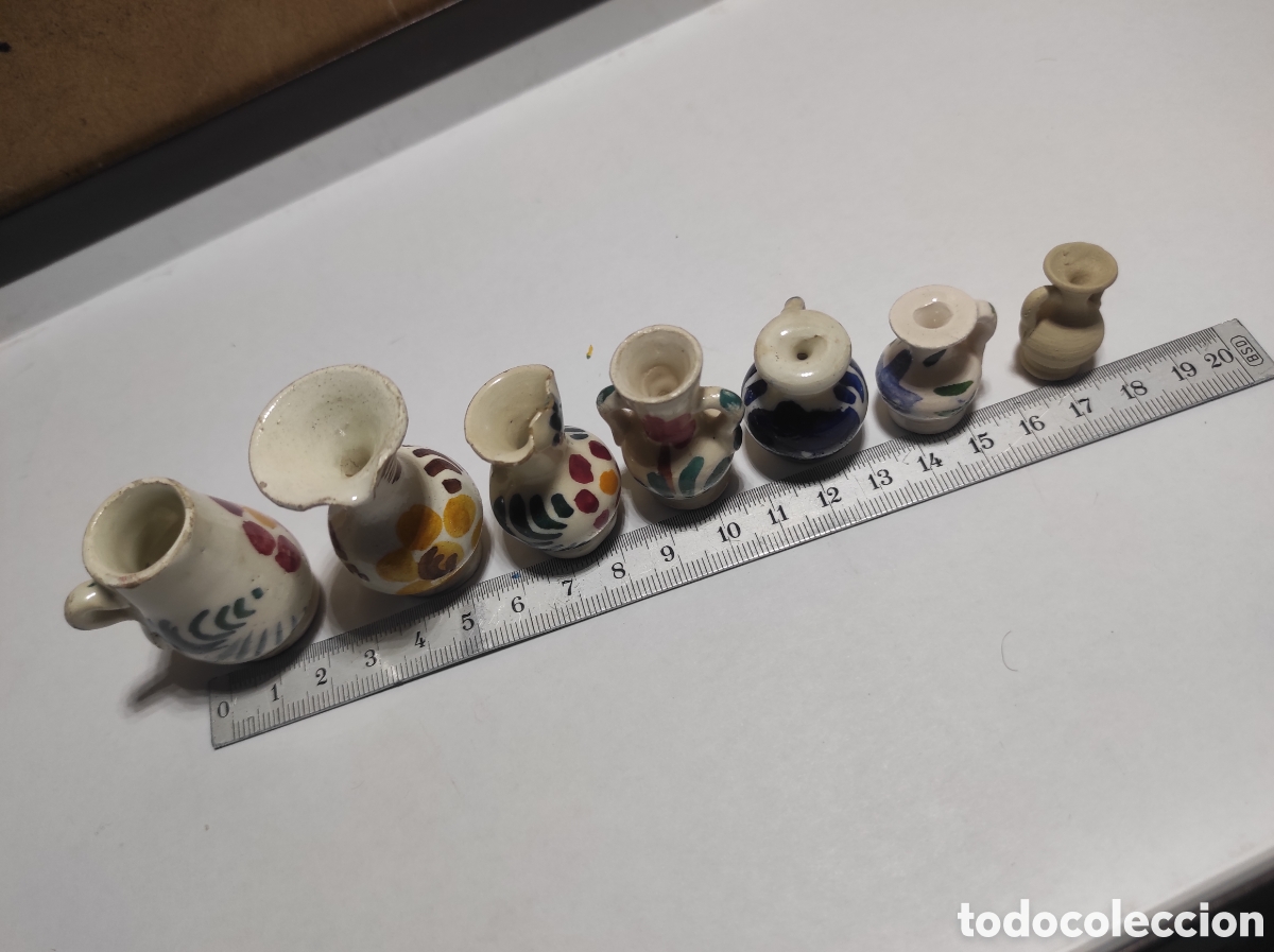 Segunda mano: Lote 7 jarritas miniatura en loza - Foto 6