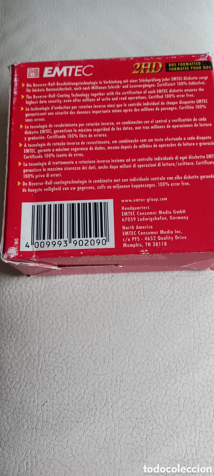 Segunda mano: 10 Diskettes extra 2HD EMTEC 35&rdquo;/90mm - Foto 2
