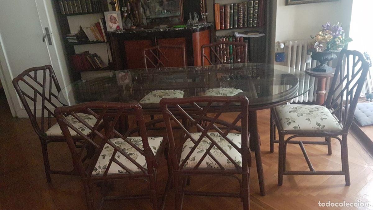 Segunda mano: Mesa comedor cristal 6 plazas con sillas - Foto 12