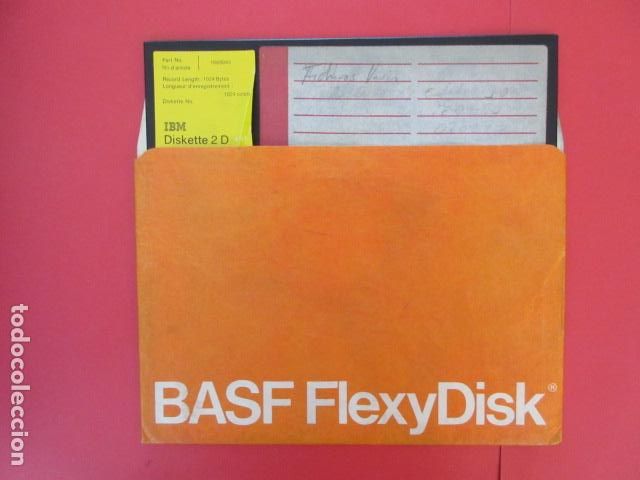 Segunda mano: DISCO DE IBM DE 5 1/4 DE 1024 BYTES DISCO DE ORDENADOR DISKETTE 2 D - FUNDA DE BASF FLEXYDISK - Foto 2