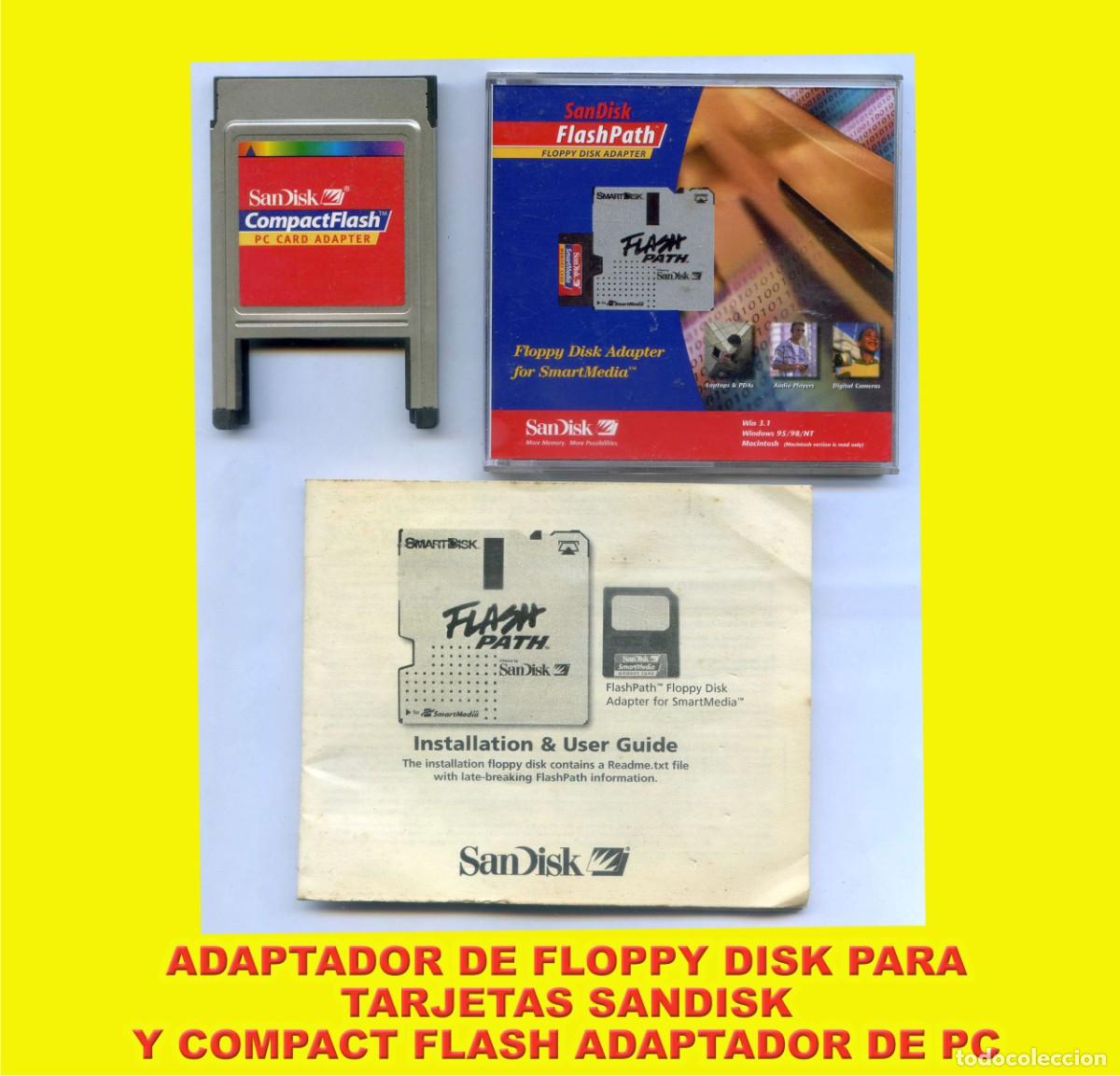 Segunda mano: ADAPTADOR DE FLOPPY DICK PARA TARJETAS SAND DISK Y COMPACT FLASH ADAPTADOR DE PC - Foto 1