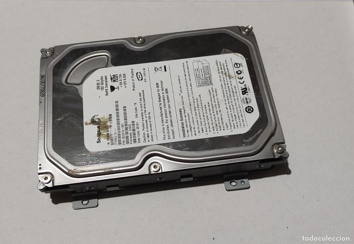 Segunda mano: COMPONENTES PC - DISCO DURO INTERNO Y SOPORTE - 160 G. - SEAGATE. - Foto 1