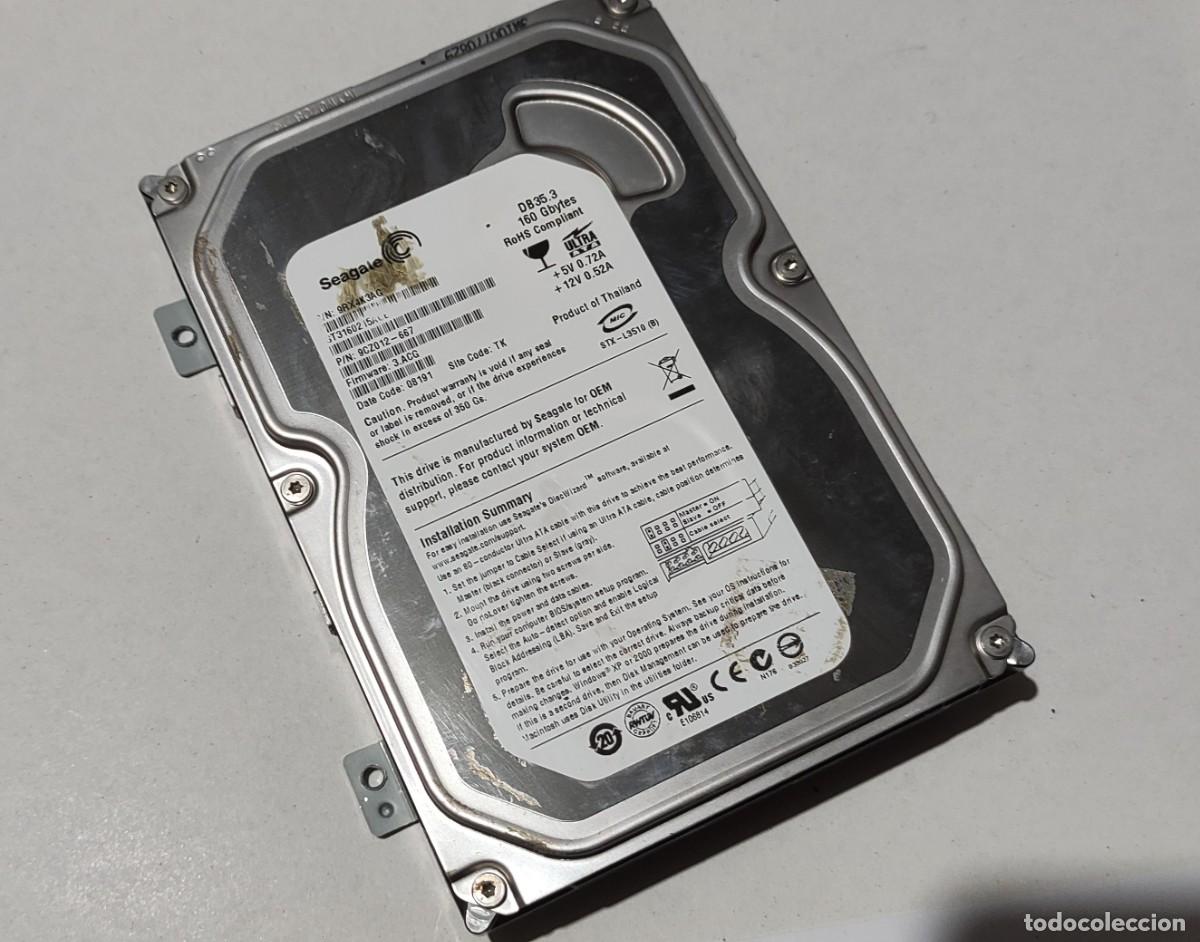 Segunda mano: COMPONENTES PC - DISCO DURO INTERNO Y SOPORTE - 160 G. - SEAGATE. - Foto 3