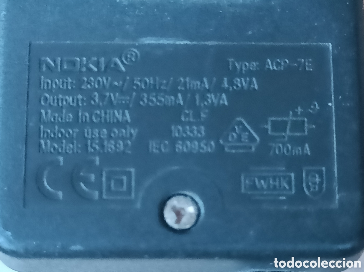 Segunda mano: Cargador Tel&eacute;fono M&oacute;vil Nokia - Foto 2